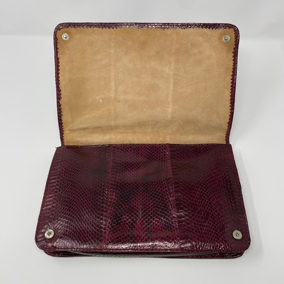 VINTAGE Genuine Snakeskin Bag Crossbody Tophandle - Picture 7 of 11